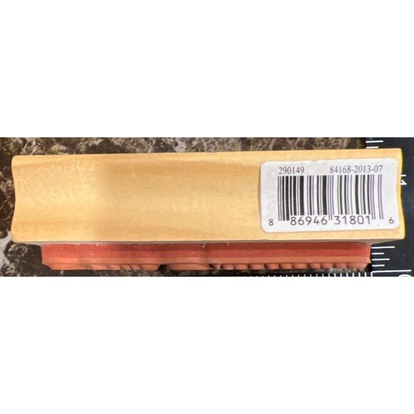 VTG 290149 Feliz Navidad Wood mounted Rubber Stamp by Recollections 2013 - Picture 3 of 4